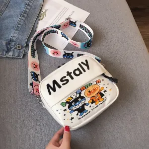 DUNNMALL Western Style Cute Printed Small Bag Women's 2020 Autumn and Winter New Trendy Korean Style Student Fashion Broadband Shoulder Messenger Bag
