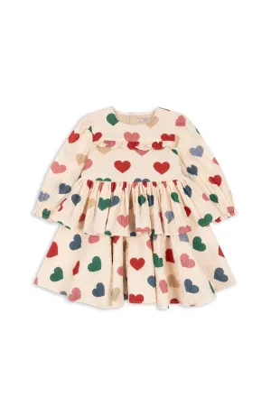 Elin Frill Dress (Colored Hearts)