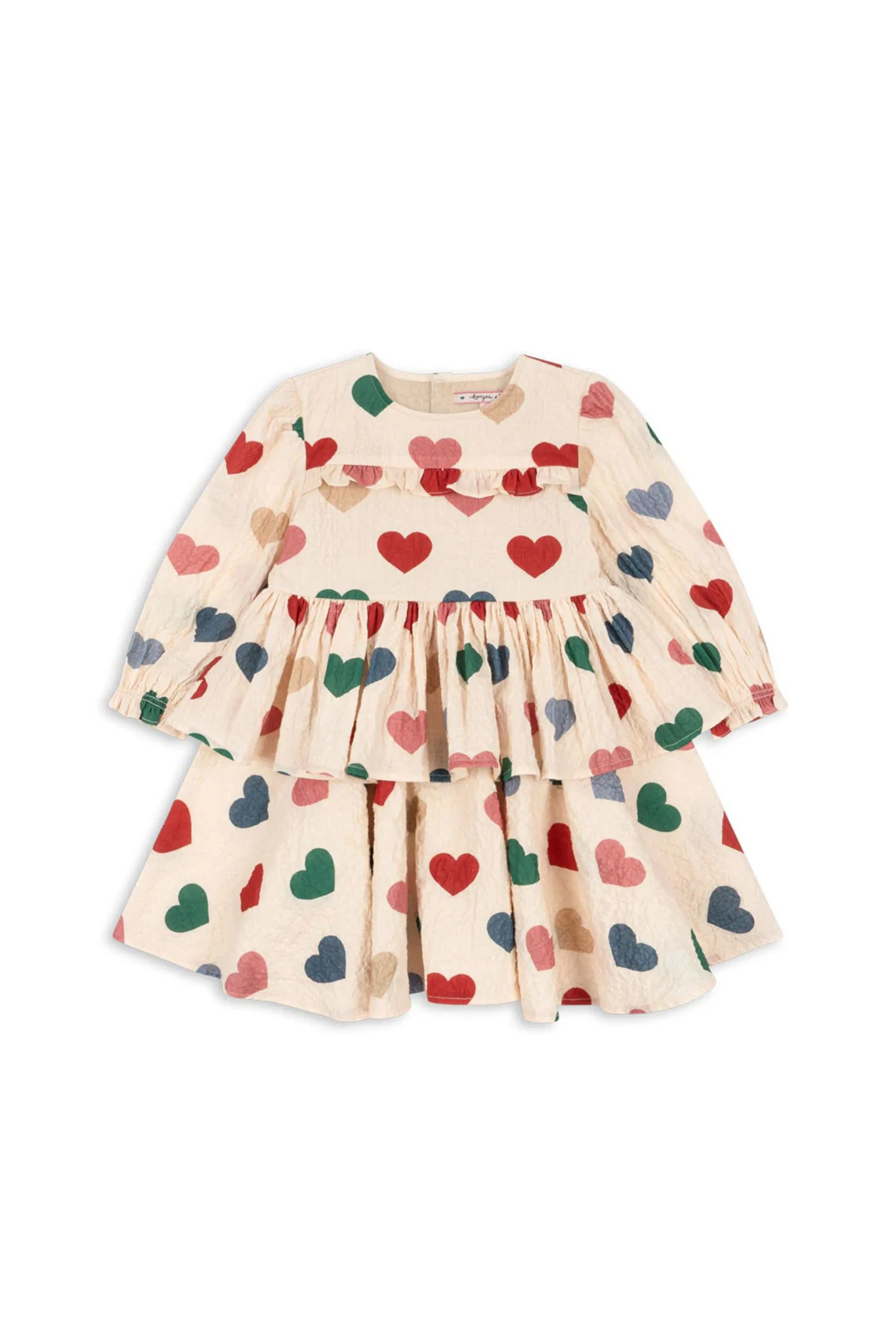 Elin Frill Dress (Colored Hearts)