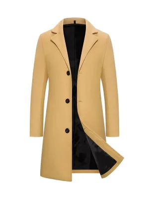Exclusive Long Woolen Coat With Buttons For Men | Ideal for Winter