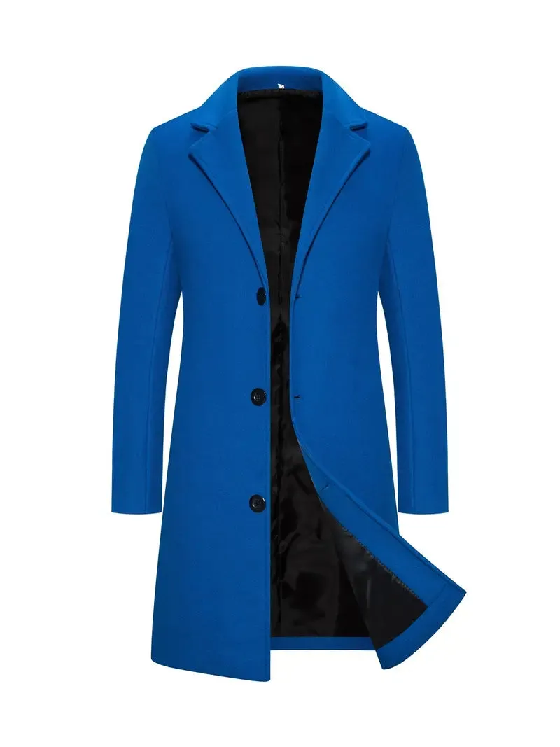 Exclusive Long Woolen Coat With Buttons For Men | Ideal for Winter