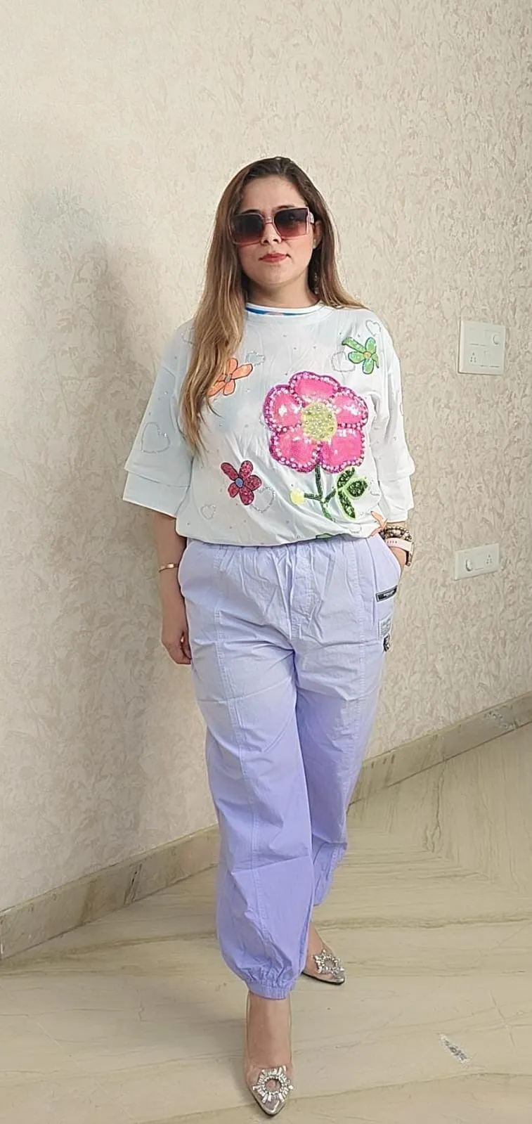 Fashion Cotton jogger with belt