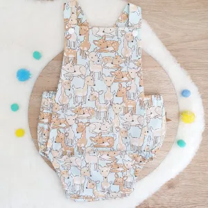 FAWN print Baby Romper, Size 1