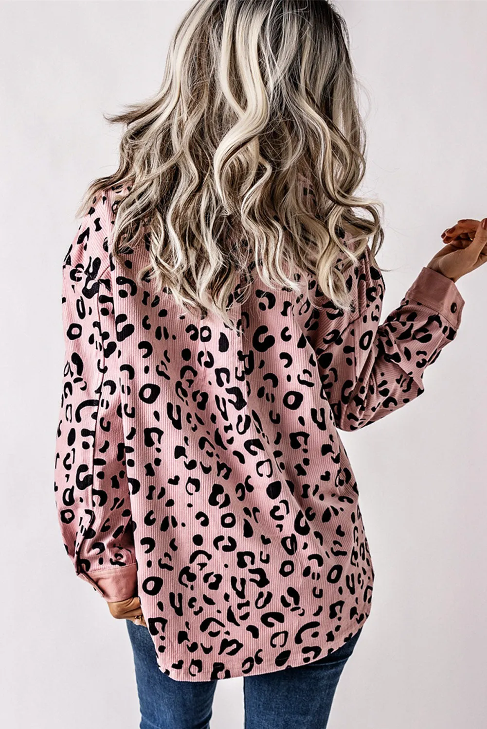 Flap Leopard Corduroy Jacket