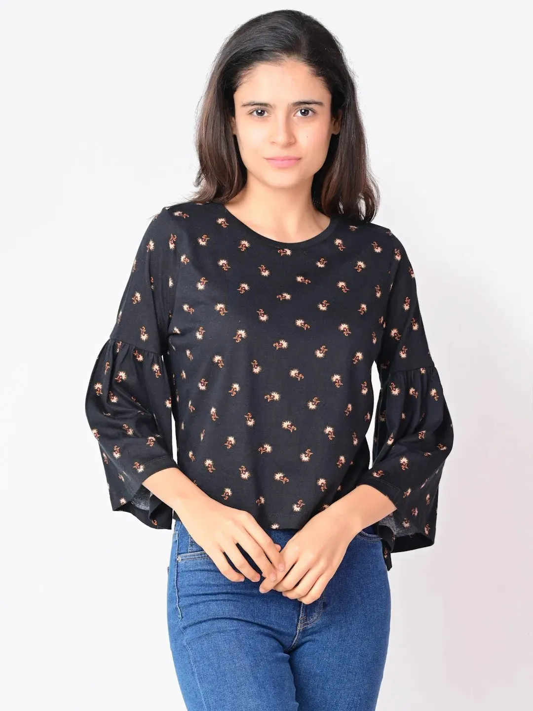 Flawless Women Black Bum Crop Top