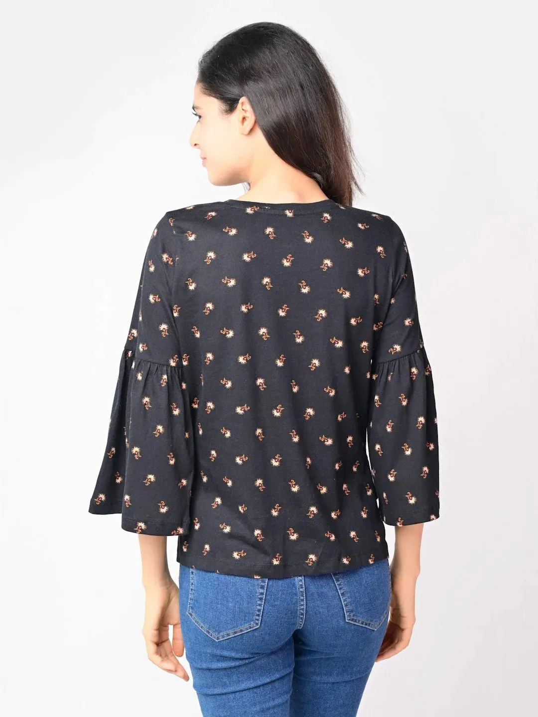 Flawless Women Black Bum Crop Top