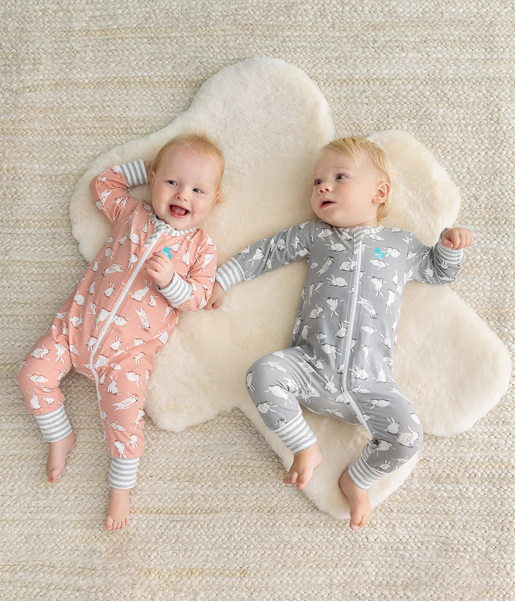 Footless Romper Cotton Pink Cottontail