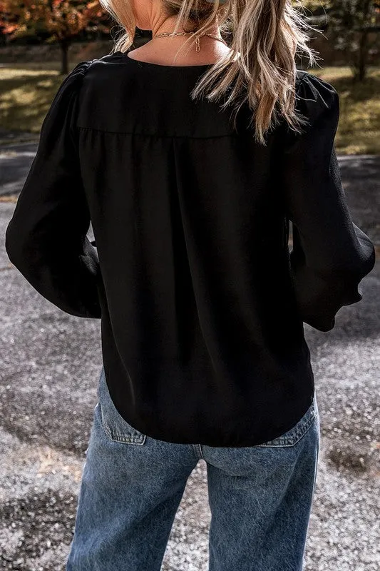 Forever Young Black Cross Front Top