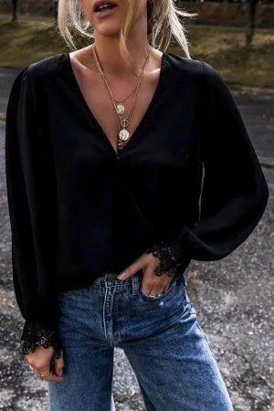 Forever Young Black Cross Front Top