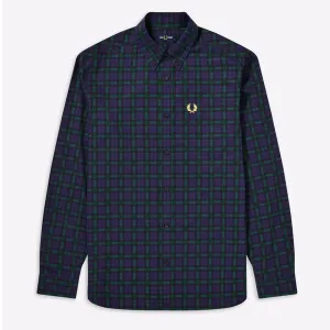 Fred Perry Winter Tartan Shirt Carbon Blue