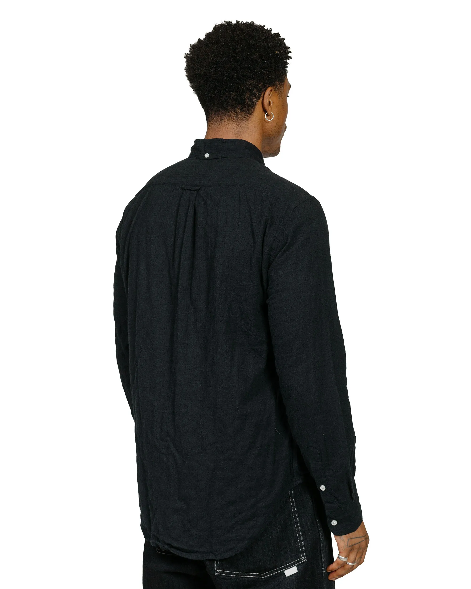 Gitman Vintage Bros. Black Brushed Winter Seersucker Shirt