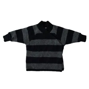 GNOME COAT IN STRIPED WOOL