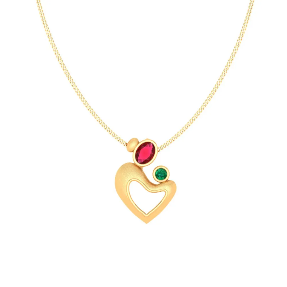 Heart To Heart 22k Gold Pendant