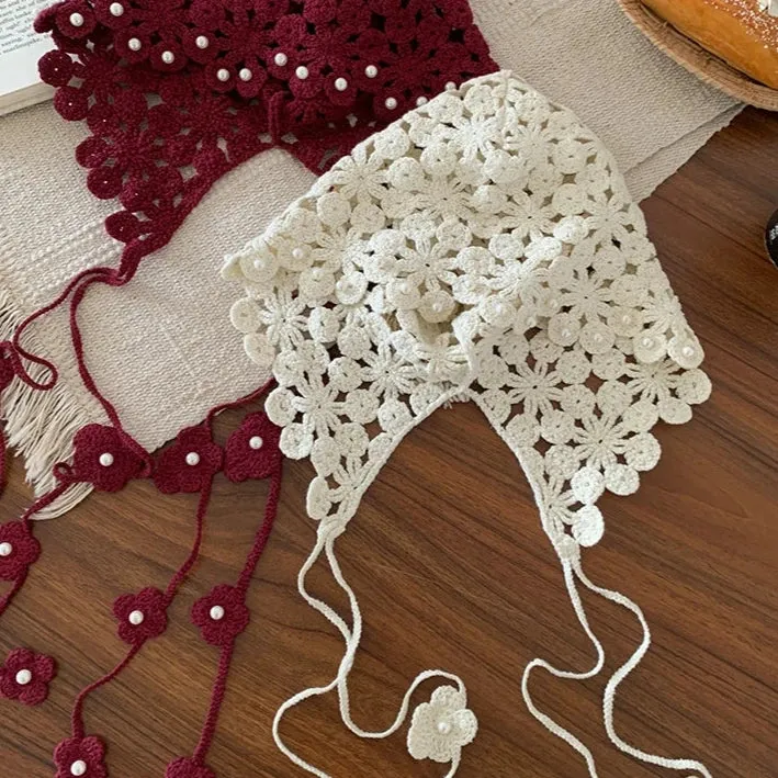 Hollow Pearl Tassel Pendant Bao Head Hat