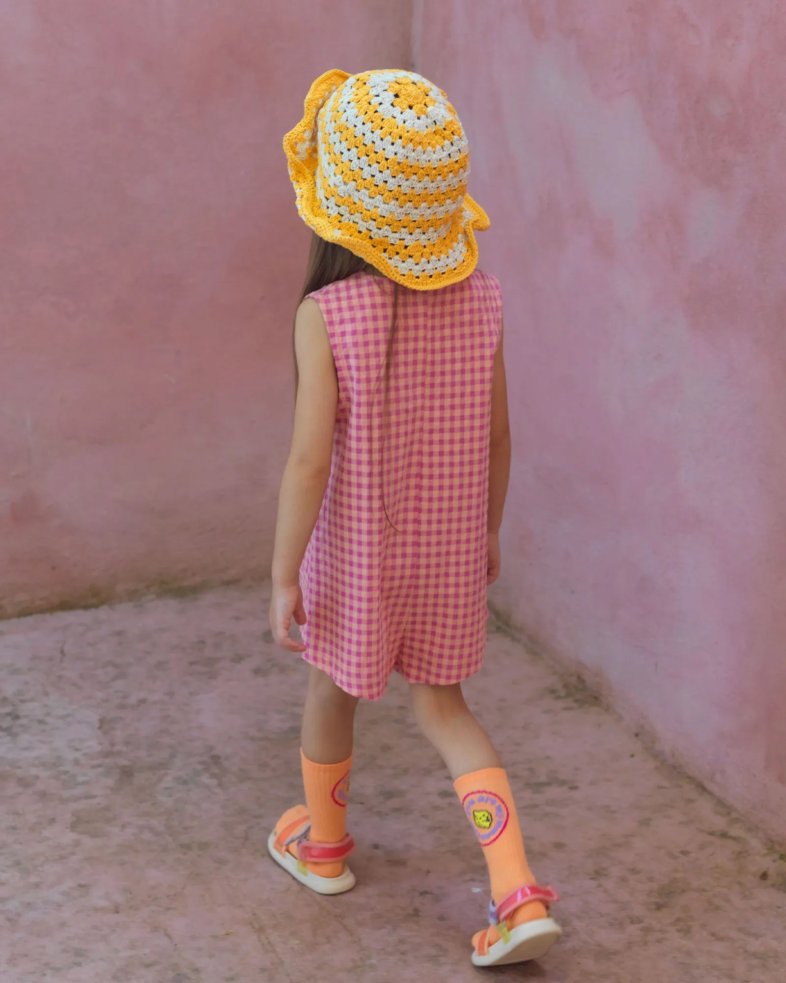 Jumpsuit Shorts In Seersucker Rose