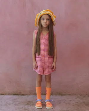 Jumpsuit Shorts In Seersucker Rose