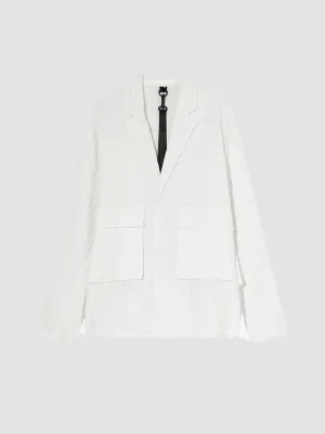 JUSTNOTAG Casual Plain Cotton Turn-down Collar Suit jacket