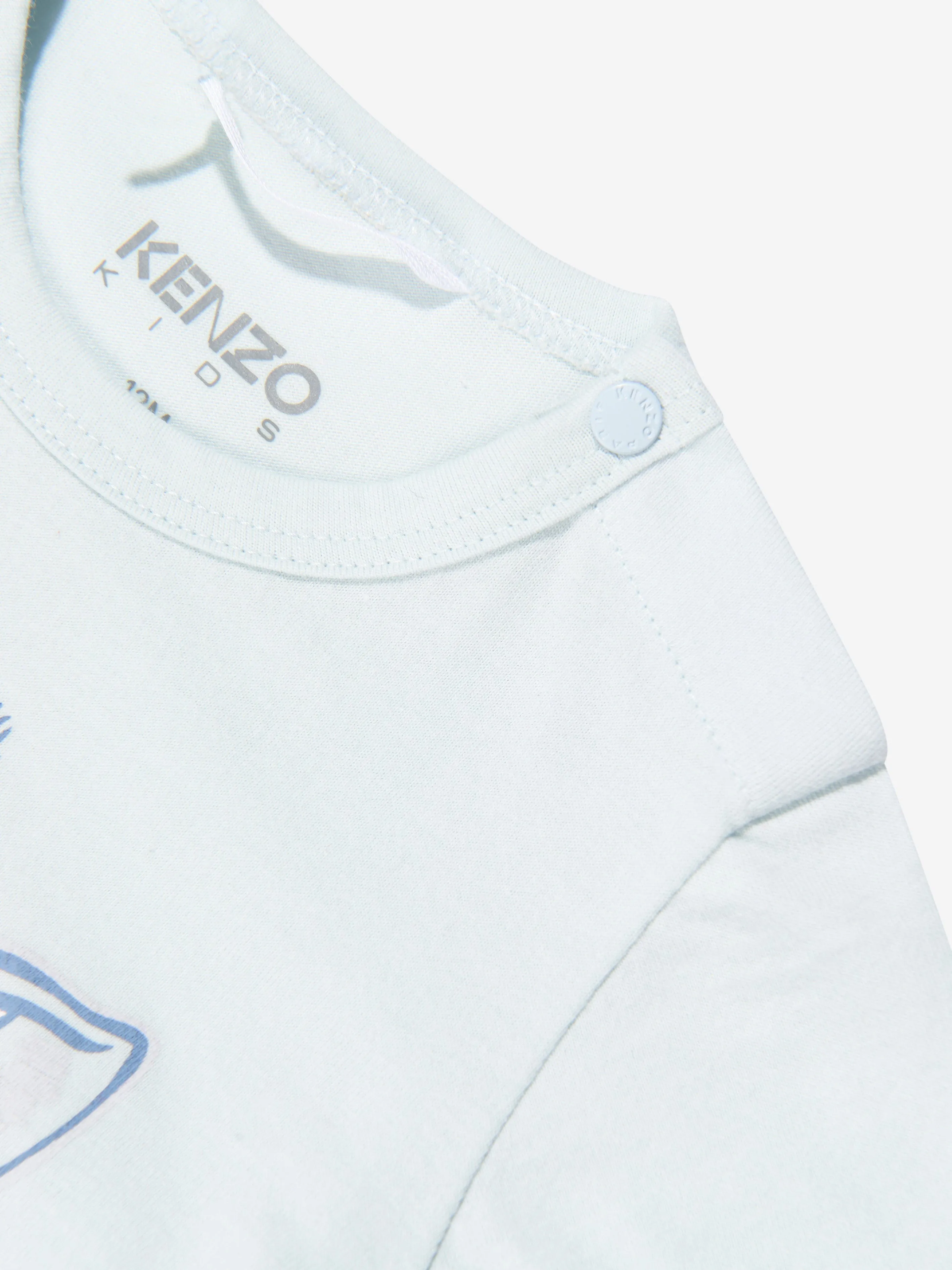 KENZO Baby Boys Organic Cotton Giraffe T-Shirt in Blue