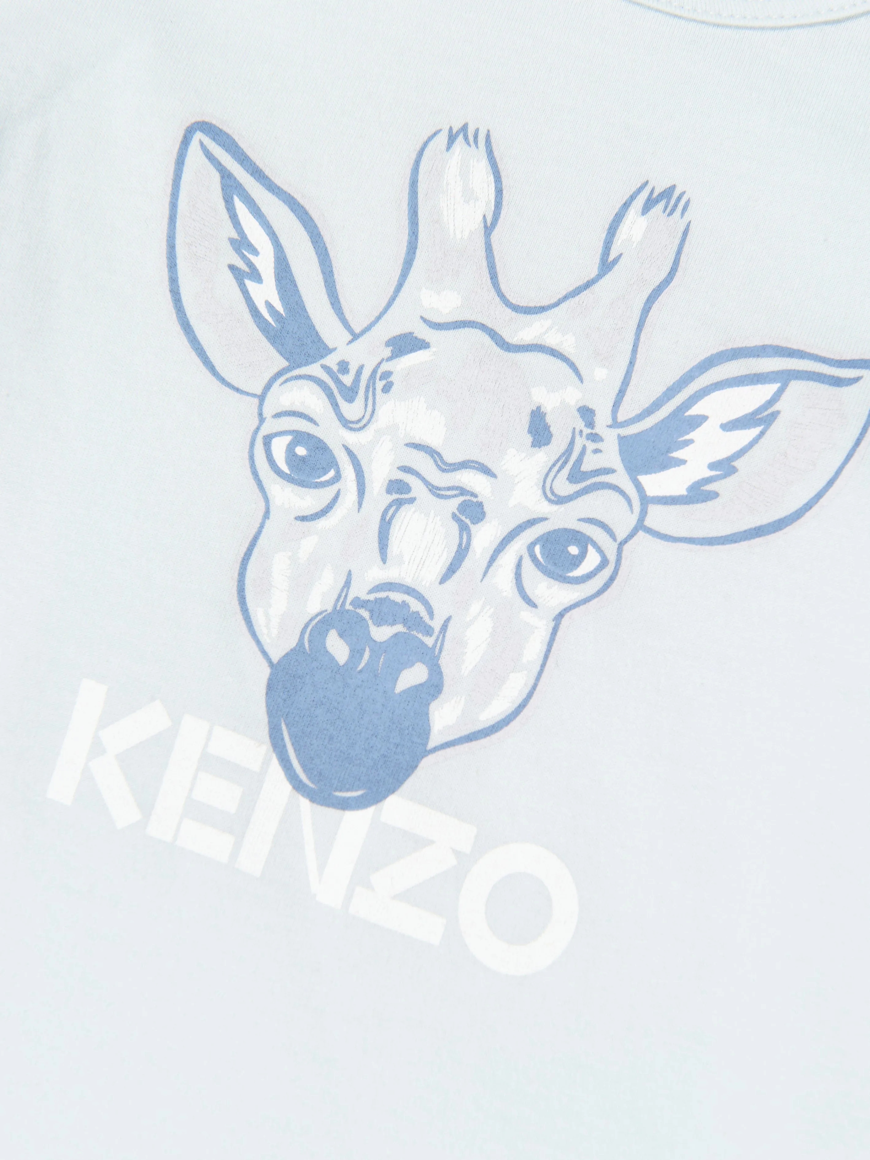 KENZO Baby Boys Organic Cotton Giraffe T-Shirt in Blue