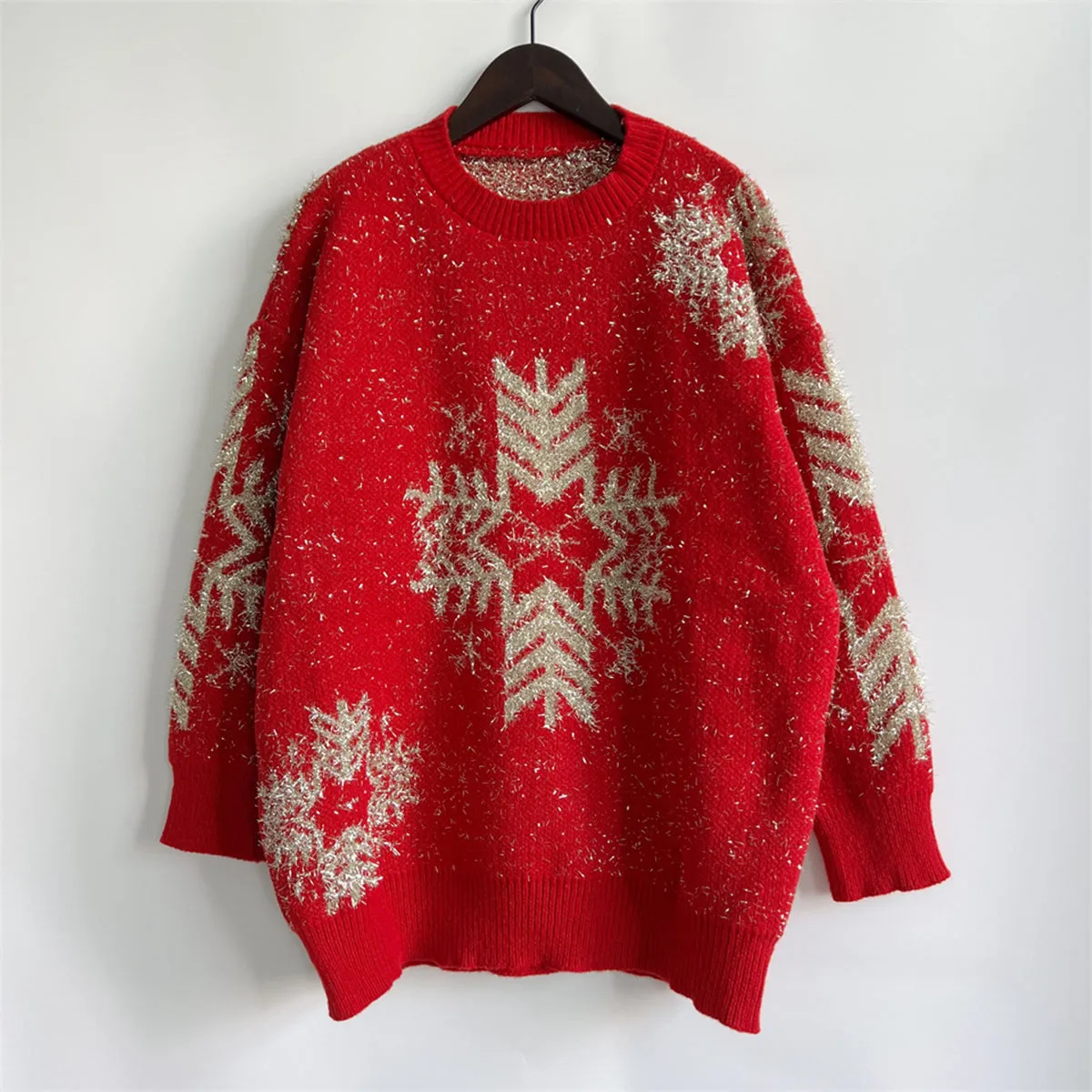 kesley Snowflake Pattern Long Sleeve Sweater