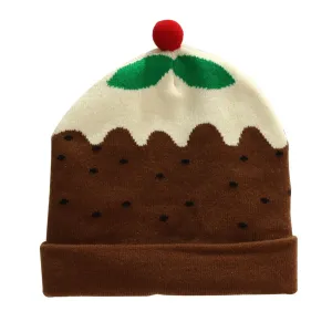 Knitted Christmas Pudding Beanie Hat