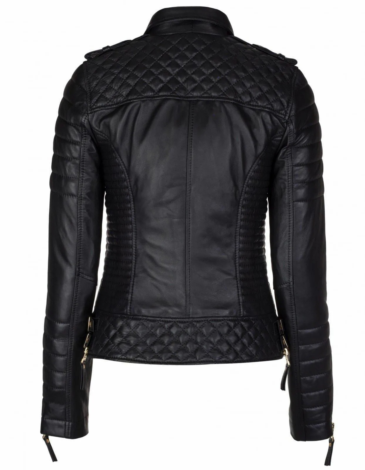 Lambskin Slim Fit Black Leather Women's Jacket