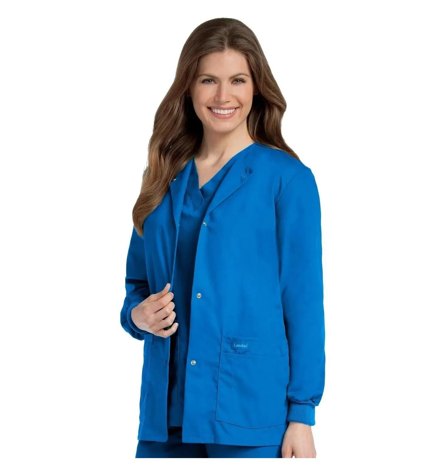 Landau Essentials Women's Warm-Up Scrub Jacket