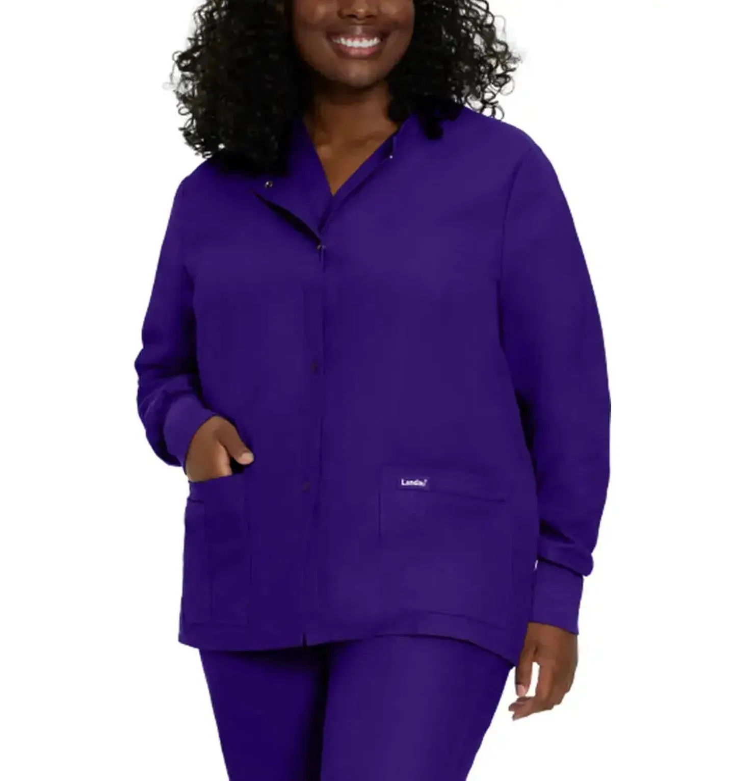 Landau Essentials Women's Warm-Up Scrub Jacket