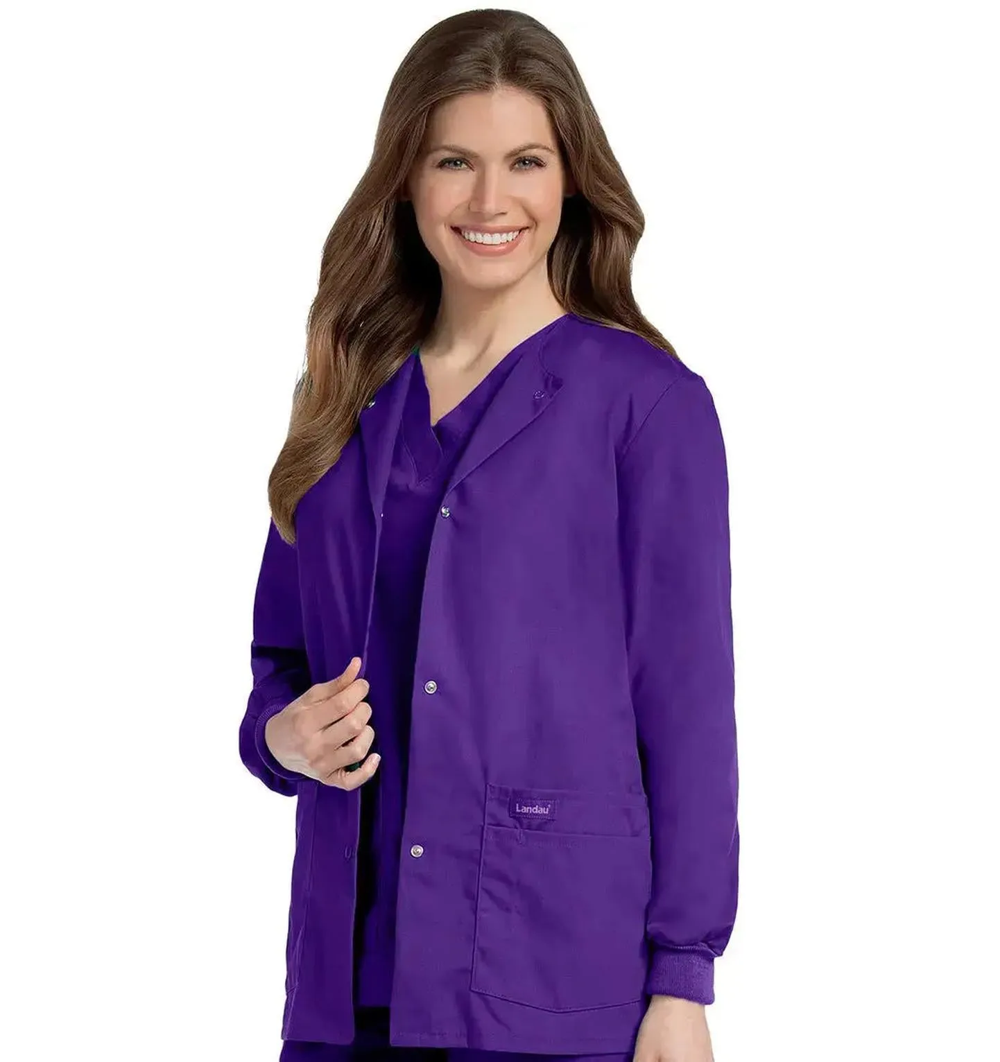 Landau Essentials Women's Warm-Up Scrub Jacket