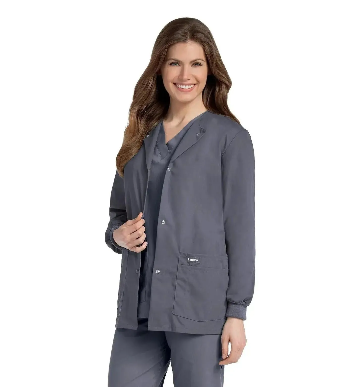 Landau Essentials Women's Warm-Up Scrub Jacket