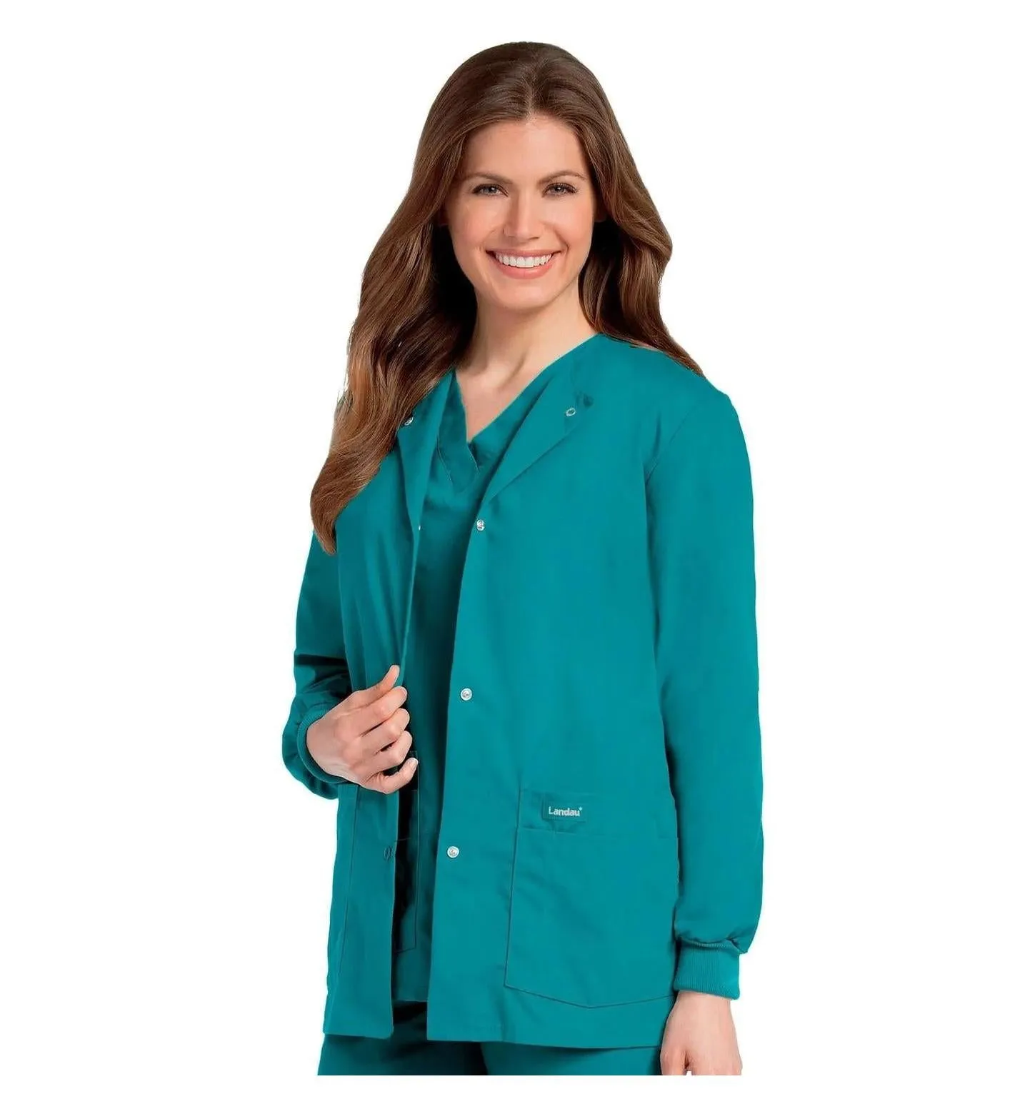 Landau Essentials Women's Warm-Up Scrub Jacket