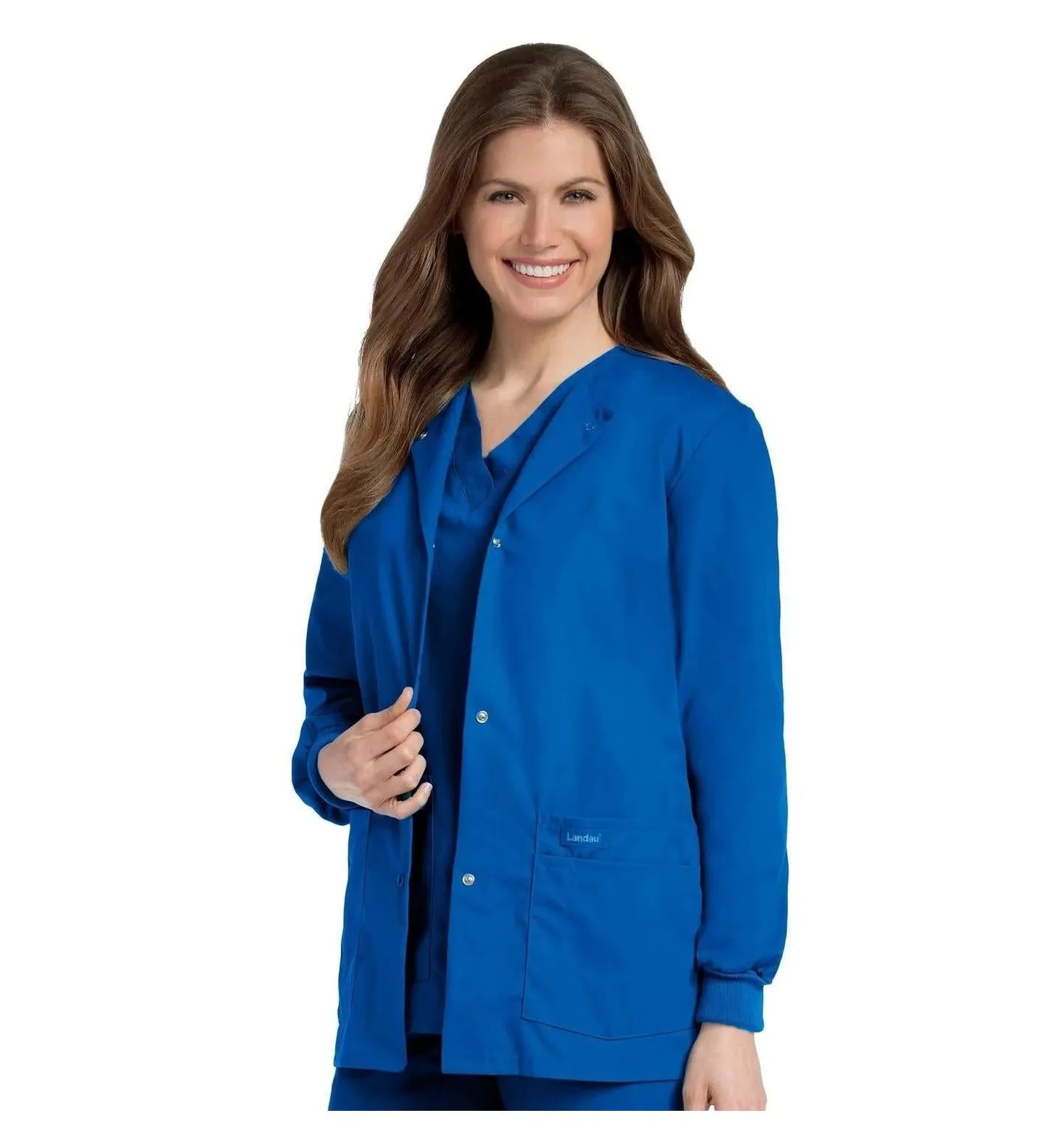 Landau Essentials Women's Warm-Up Scrub Jacket
