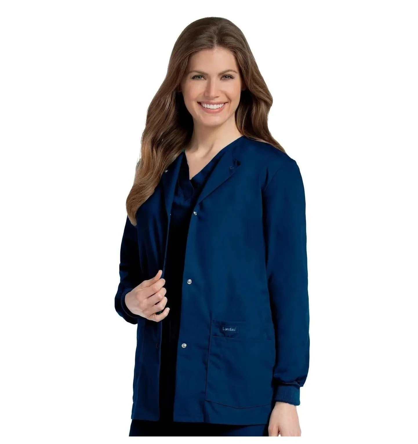 Landau Essentials Women's Warm-Up Scrub Jacket