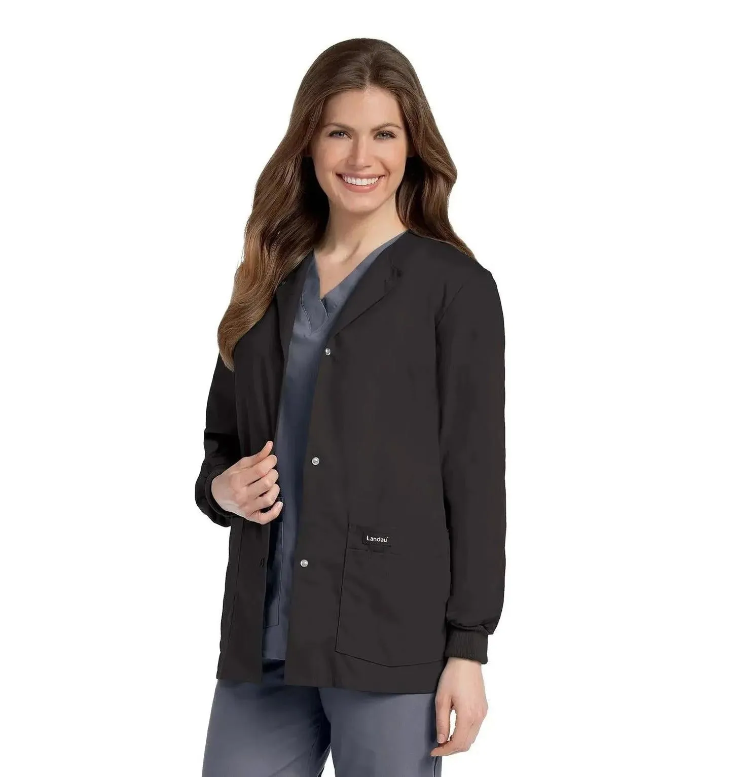 Landau Essentials Women's Warm-Up Scrub Jacket