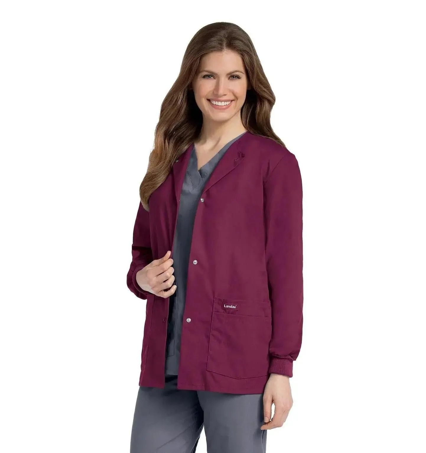 Landau Essentials Women's Warm-Up Scrub Jacket