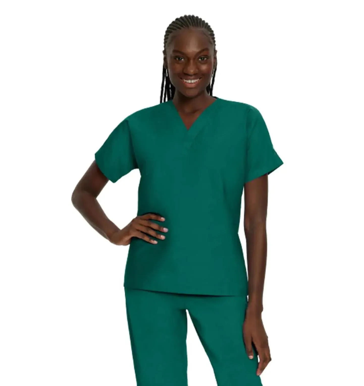 Landau Scrub Zone Unisex No-Pocket V-Neck Scrub Top