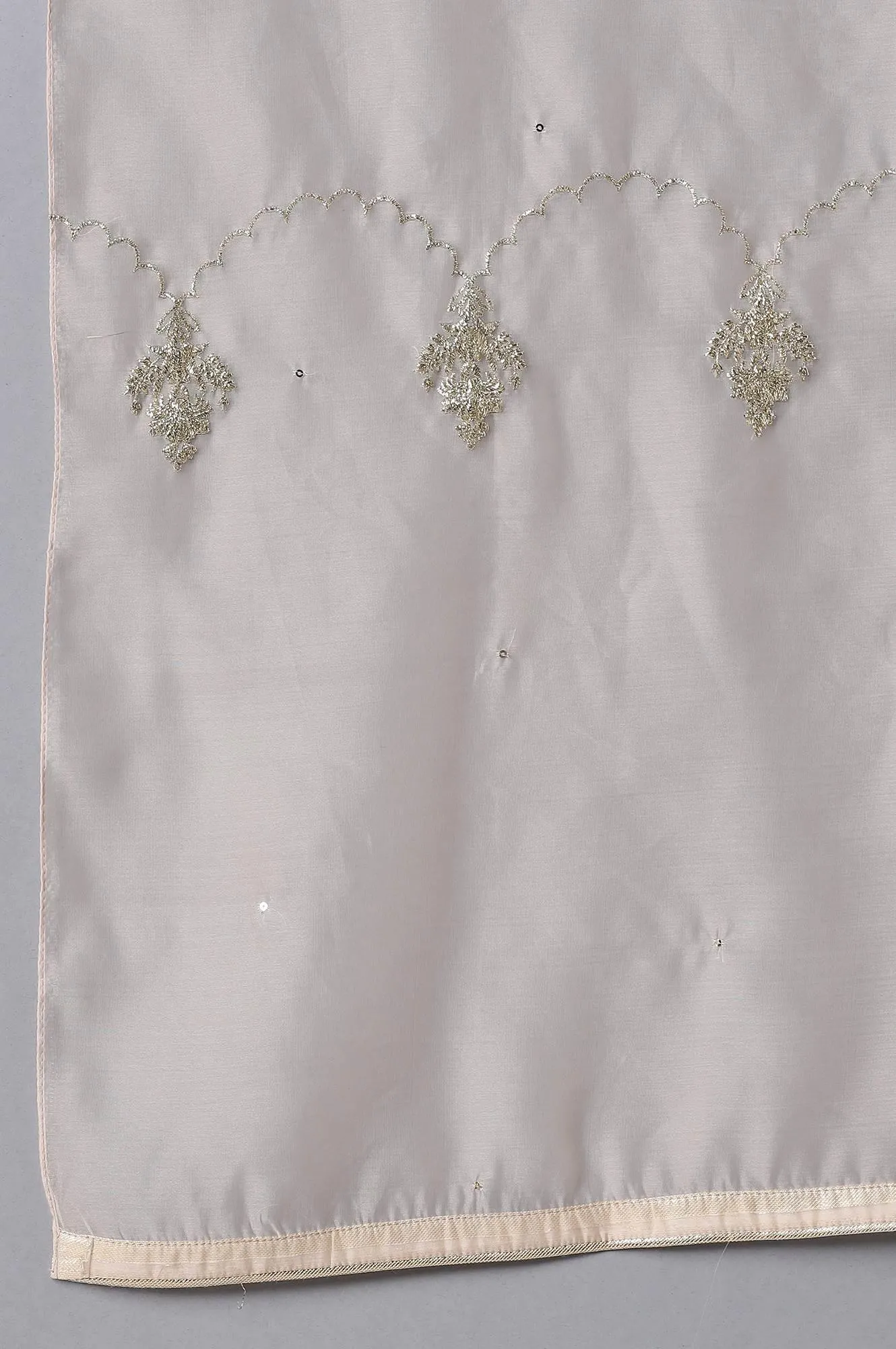 Light Green Embroidered kurta-Culottes-Organza Dupatta Set