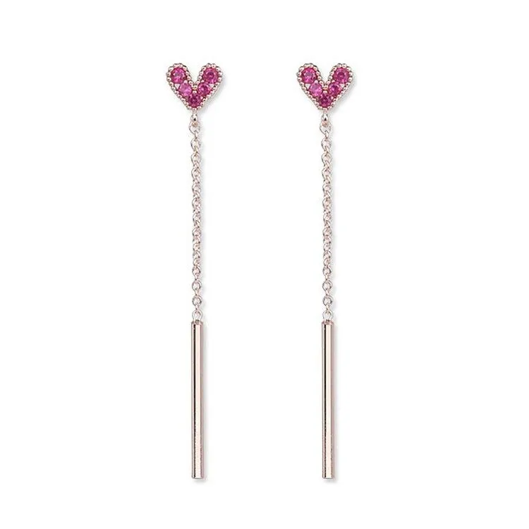Long Crystal Tassel Gold Color Dangle Earrings for Women, Drop Earing Fashion Jewelry