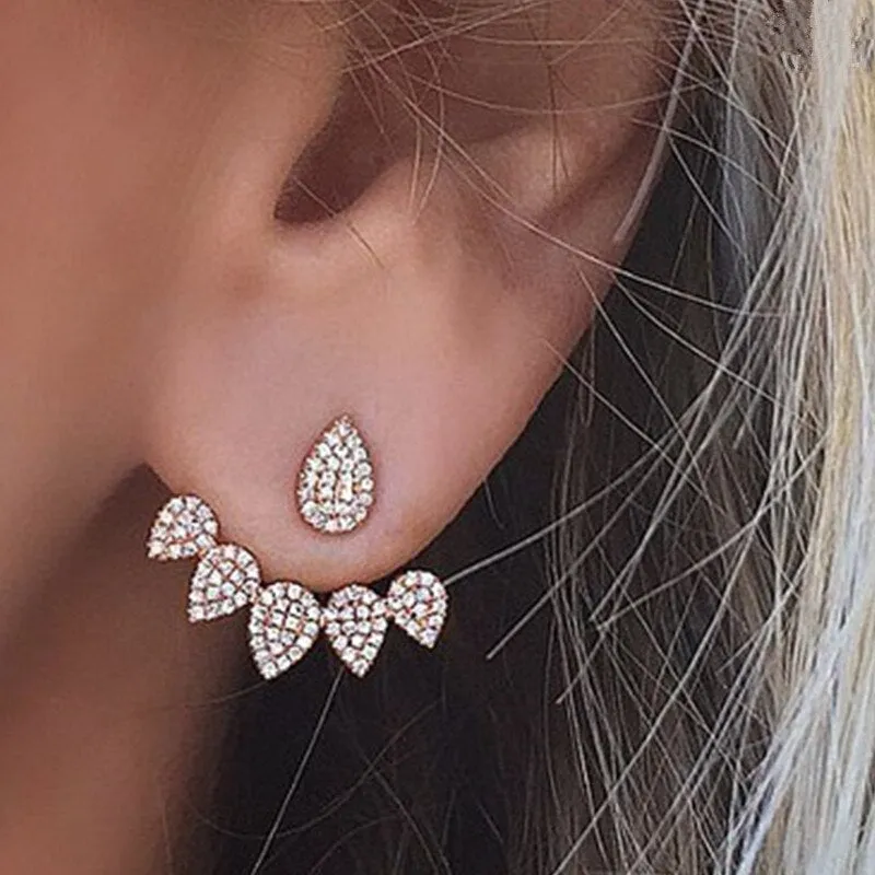 Long Crystal Tassel Gold Color Dangle Earrings for Women, Drop Earing Fashion Jewelry