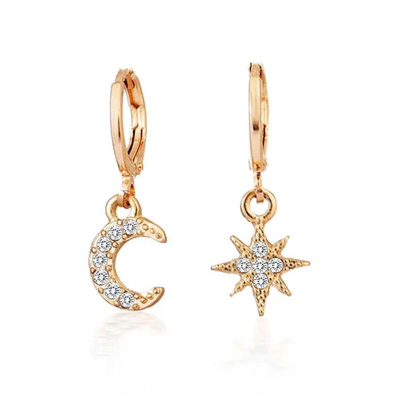Long Crystal Tassel Gold Color Dangle Earrings for Women, Drop Earing Fashion Jewelry