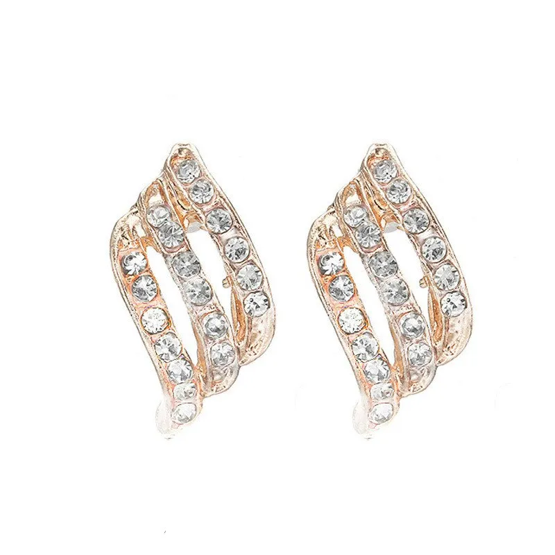 Long Crystal Tassel Gold Color Dangle Earrings for Women, Drop Earing Fashion Jewelry