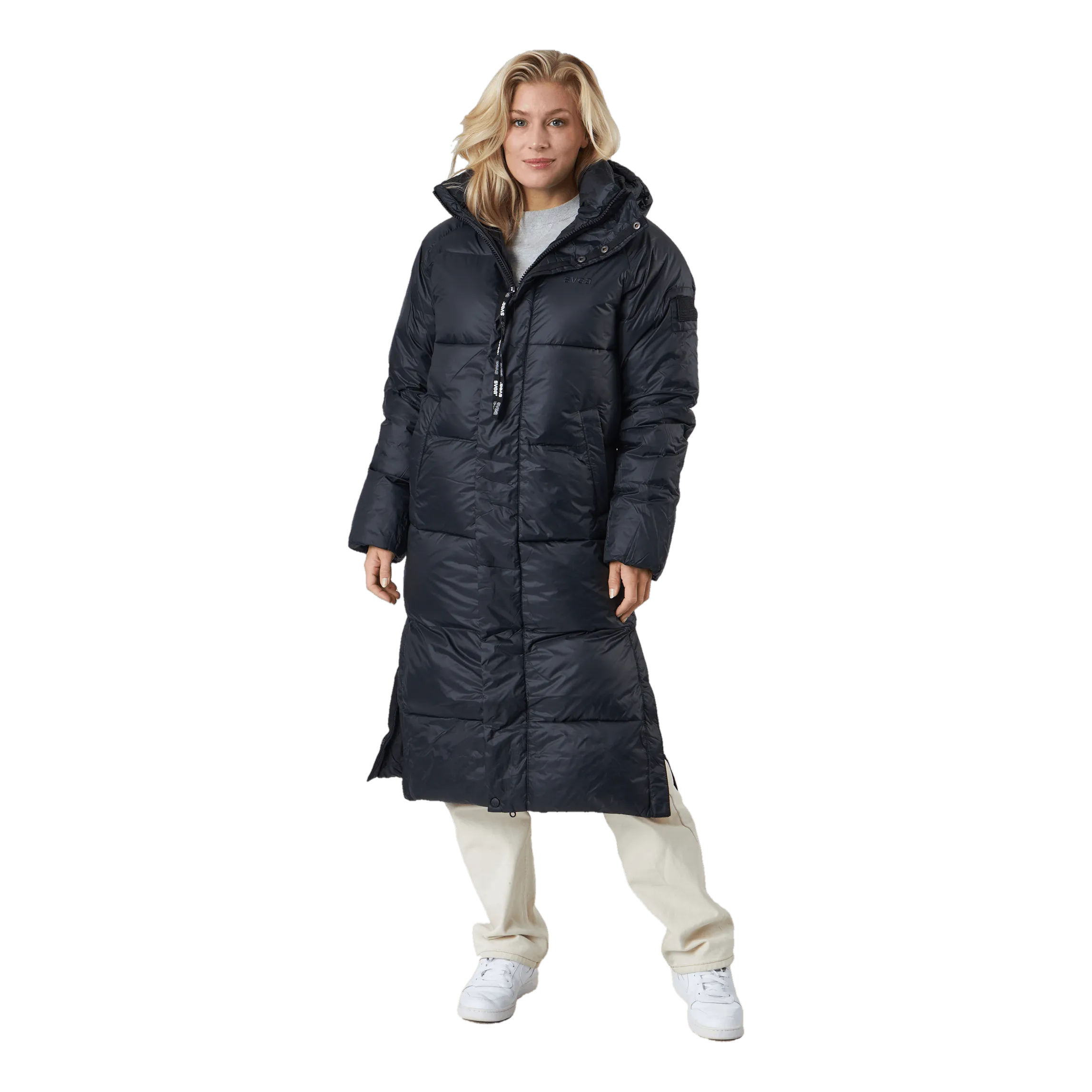 Loose Hood Coat Black