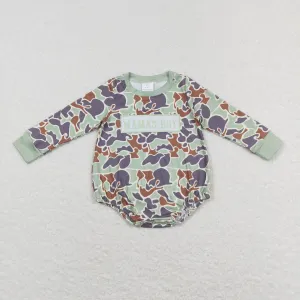 LR0829 embroidery long sleeve camo mama's boy romper RTS 202312