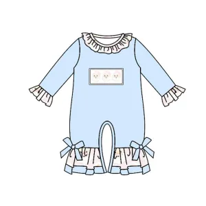LR1052 Christmas santa western girl kids romper 202405 preorder
