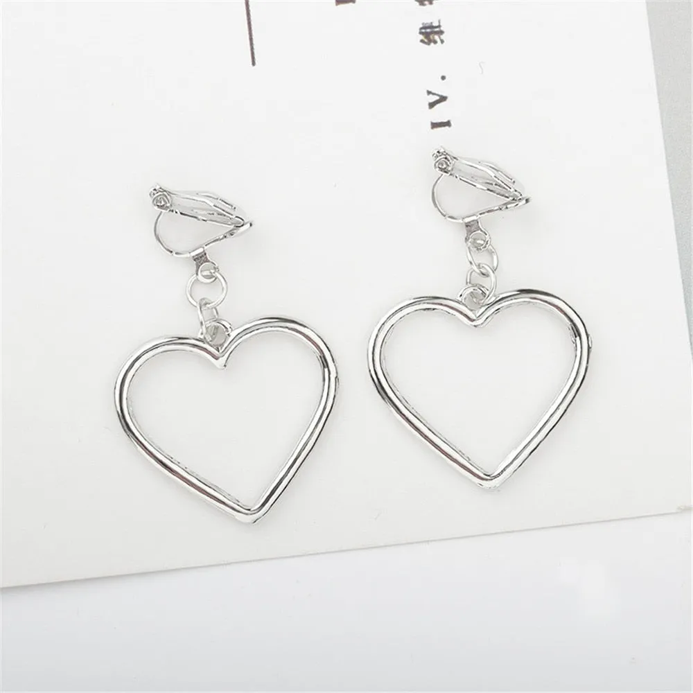 Luxury Gold Color Colorful Crystal Bow Stud Earrings For Women Ear Cuff Piercing Rhinestone Earring