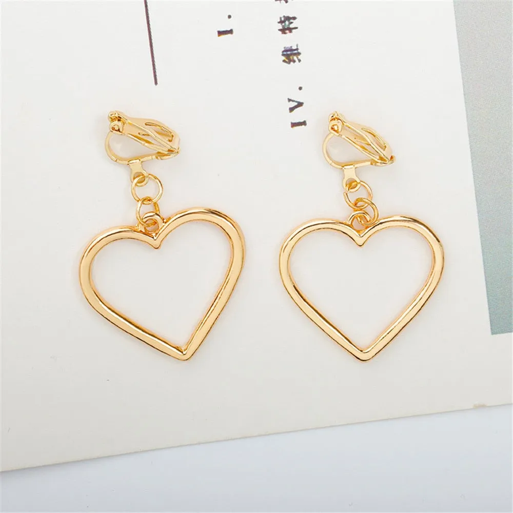 Luxury Gold Color Colorful Crystal Bow Stud Earrings For Women Ear Cuff Piercing Rhinestone Earring