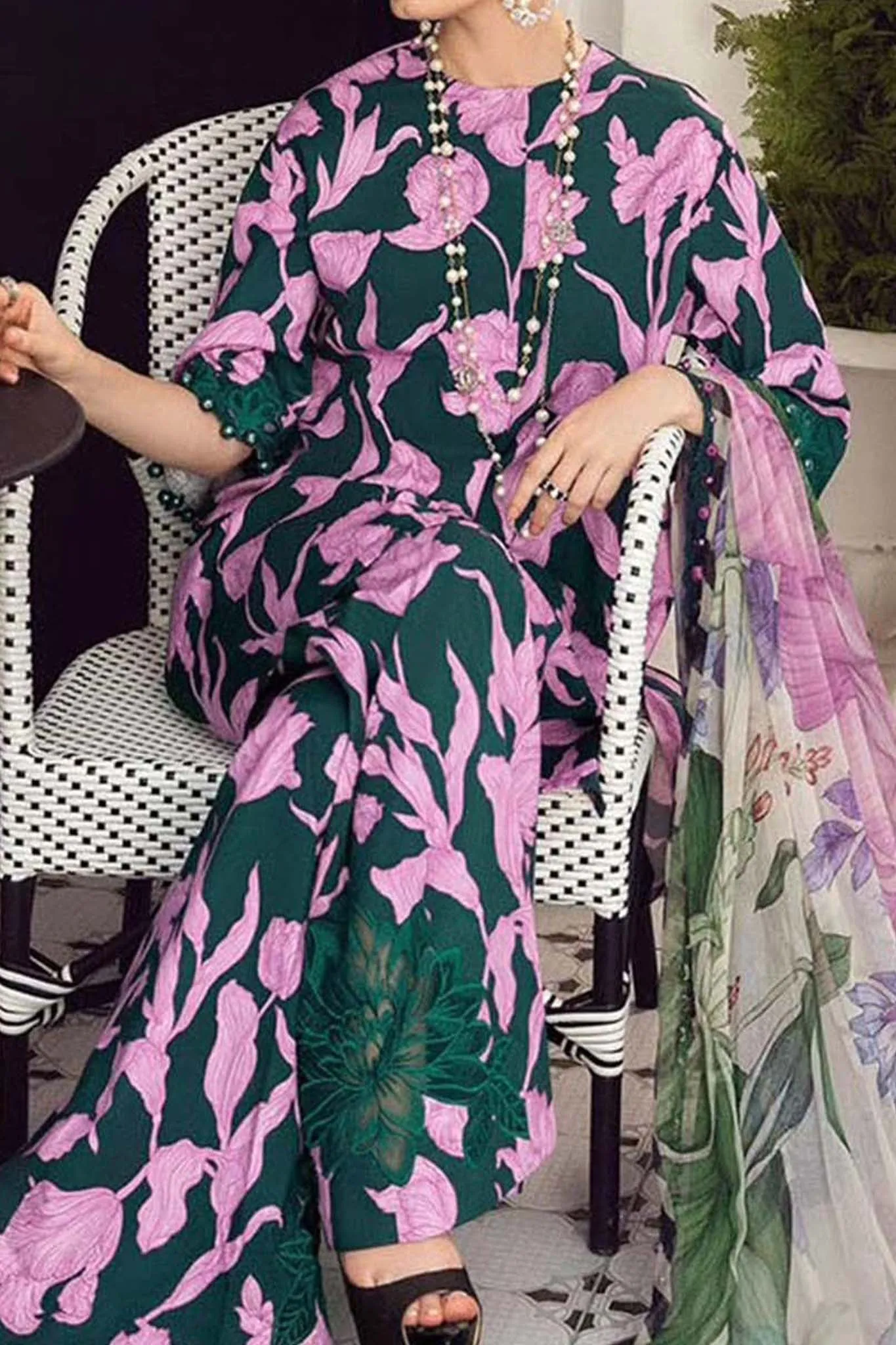 M Prints by Maria.B Unstitched 3 Piece Fall Edition'2023-MPT-1905-B