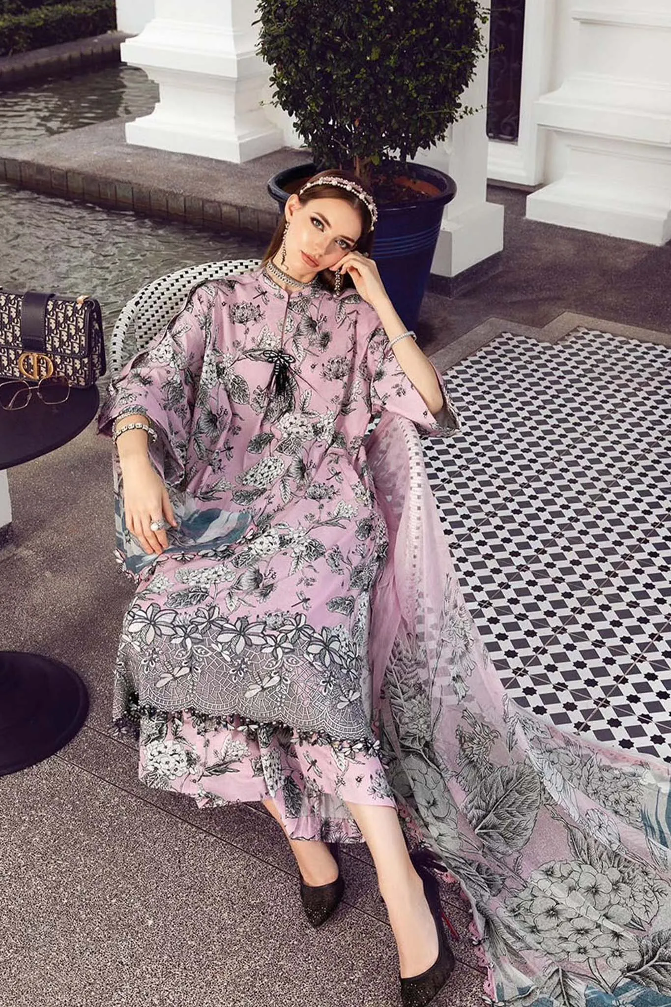 M Prints by Maria.B Unstitched 3 Piece Fall Edition'2023-MPT-1908-A