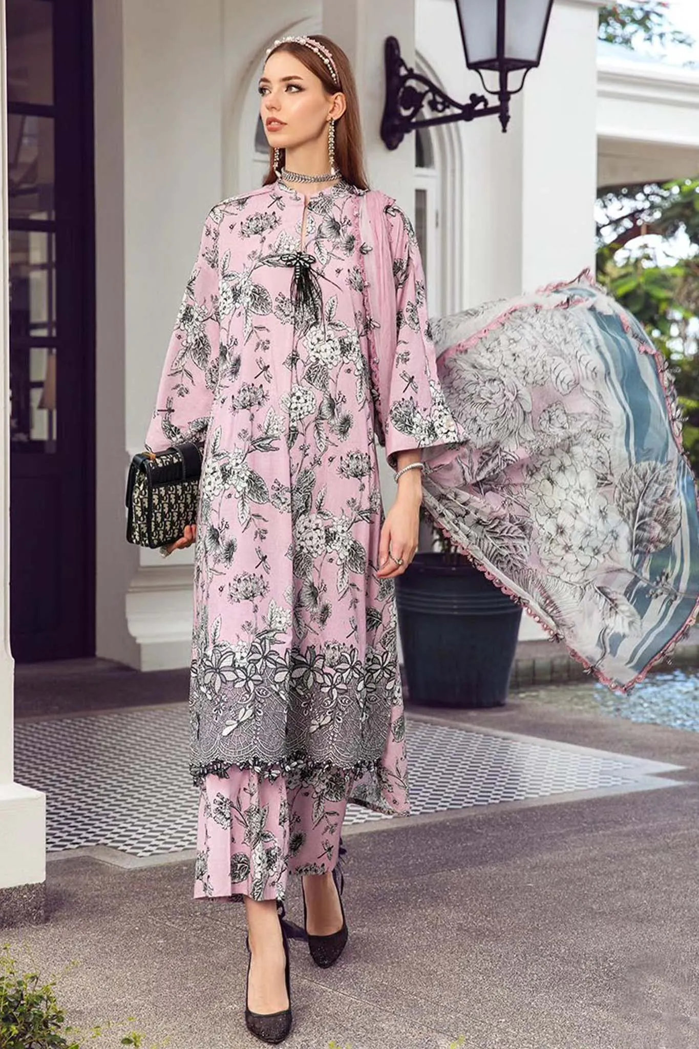 M Prints by Maria.B Unstitched 3 Piece Fall Edition'2023-MPT-1908-A