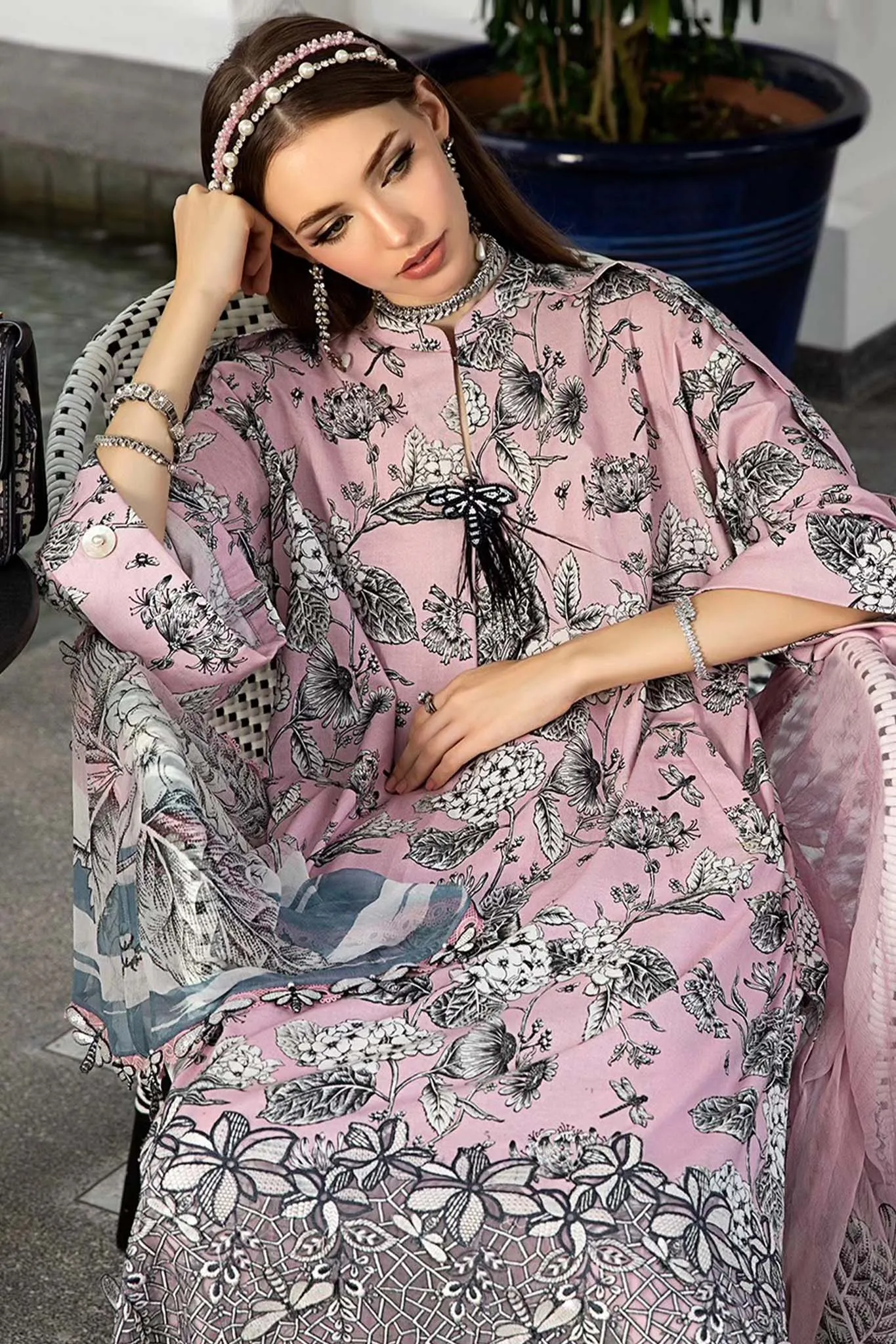 M Prints by Maria.B Unstitched 3 Piece Fall Edition'2023-MPT-1908-A